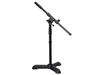 On-Stage MS7311B - Short Boom Mic Stand - low profile weighted cast tripod base