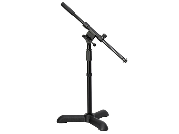 On-Stage MS7311B - Short Boom Mic Stand - low profile weighted cast tripod base