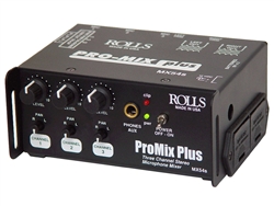 Rolls MX54s Pro Mix Plus 3 CH Mic Mixer