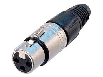 Neutrik NC3FX - XLR Female Connector - Cable Mount, Nickel