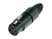 Neutrik NC3FX-B - XLR, GOLD contacts,,BLACK shell, Female Cable mount, BLACK SHELL