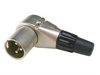 Neutrik NC3MRC - XLRM Right Angle Connector - Nickel finish