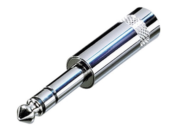 Neutrik NYS-228 Male 1/4" TRS Stereo Long Barrel Plug, Cable End, Nickel Housing, Silver Contacts