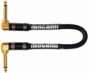 Mogami PLATINUM GUITAR-01RR, Guitar Cable 1Ft. right angle 1/4 inch TS to right angle 1/4 inch TS