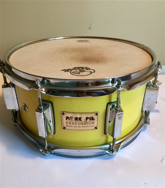 Pork Pie 6 x 12 snare Drum Yellow wrap, Made in the USA!!!