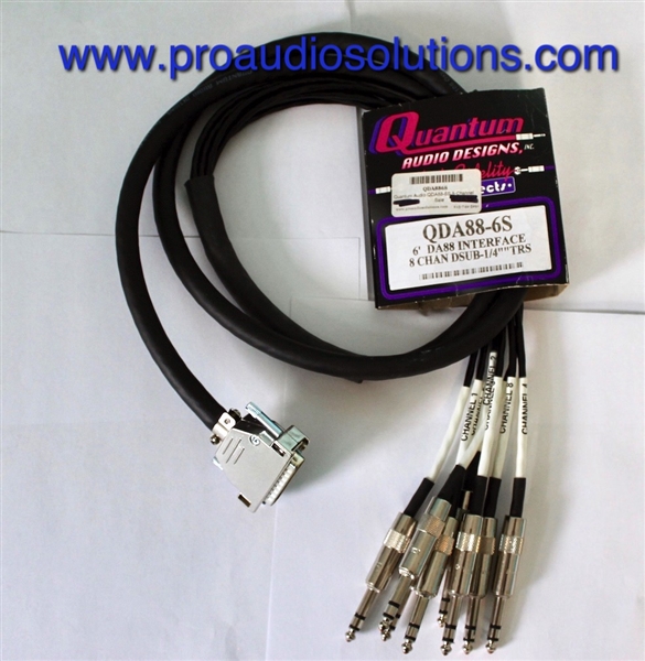 Quantum Audio QDA88-6S 8-Channel DB25 to 8, 1/4-inch TRS  males 6 Ft.