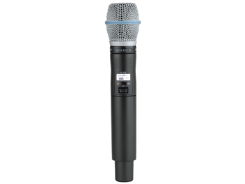 Shure QLXD2/B87A H50 Band (534.000 - 597.925 MHz) Handheld Transmitter with Beta87A Microphone