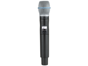 Shure QLXD2/B87C H50 Band (534.000 - 597.925 MHz) Handheld Transmitter with Beta87C Microphone