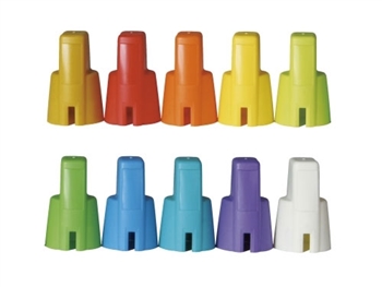 MIPRO RH-88, Set of 10 multi-color identification end caps for ACT-8H handheld microphones