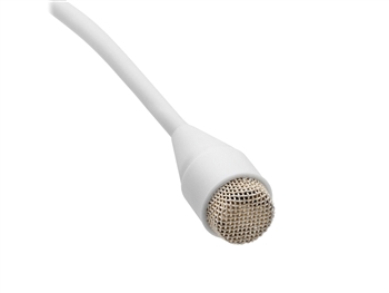 DPA SC4061-W34K, d:screet Omni Miniature Microphone, STD Sens, w/clip, windscreen hardwired 3.5mm Mini Jack, White