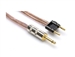 Hosa SKM-203BN - 1/4-in TS to Dual Banana Speaker Cable, 12 AWG x 2, 3 ft - Clear Insulation