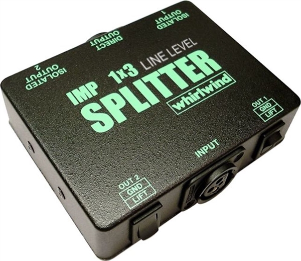 Whirlwind SP1X3LL - Splitter, Single, 1 in, 1 direct and 2 iso out