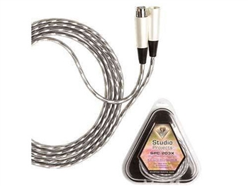 Studio Projects SPC203X Litz Solid Core Silver 3-Pin XLR Microphone Cable - 20 Ft.