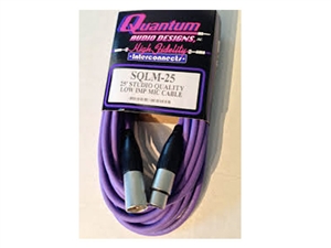 Quantum Audio SQLM-25 PURPLE QUAD Mic Cable, Oxygen Free Copper, XLRF to XLRM  25 Ft.
