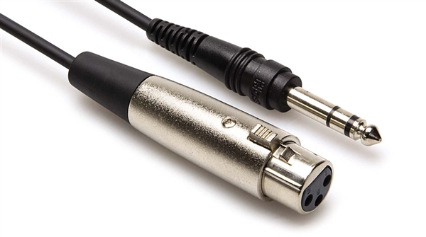 STX-120F Balanced Interconnect, XLR3F to 1/4 in TRS, 20 ft, Hosa