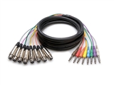 Hosa STX-807F - 8-Channel Snake - XLRF to 1/4-inch TRS(M) - 23.1 ft.