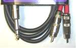 Quantum Audio SY6CCS - 1/4-inch TRS to Two RCAs Cable - 6 Ft.
