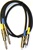 Quantum Audio UPX2P-1 Dual RCA to Dual 1/4"TS male Cable, 1 Ft.