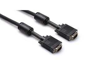 Hosa VGA-350FE VGA Cable - 15 PIN (M) to 15 PIN (M) w/ Ferrite - 50 ft.