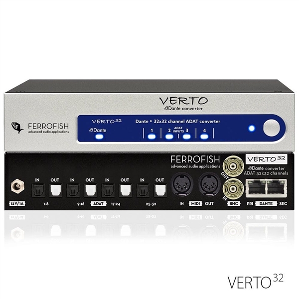 Ferrofish Verto 32 ADAT to DANTE Converter