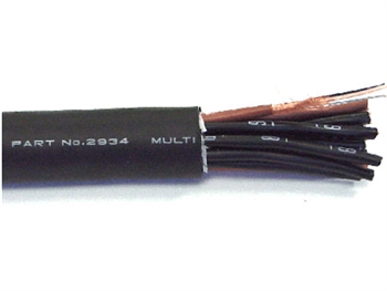 Mogami W2933 - 14Ft. 4 in, 12pair EZ/ID Multipair Analog Snake Bulk Cable  Black Mogami
