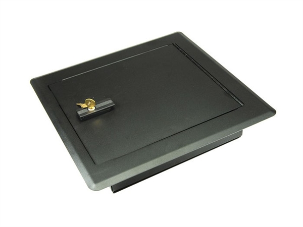 Whirlwind WFFD12X1KIT - Wall frame - 13" x 13" x 1", black, with door and WFI1212B, fits 12" x 12" recessed electrical box