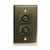 Whirlwind WP1B/2FW, Single Gang Wall Plate w/ 2 - XLR Female Connectors Black, Aluminum