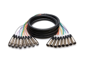 Hosa XLR-803 8-Ch Snake Cable - XLRM to XLRF - 3 m.