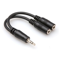 Hosa YMM-232 Y-Cable 3.5mm TRS to Dual 3.5mm TRSF - 6 in.