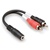 Hosa YMR-197 Y-Cable - 1/8-inch (3.5mm) TRSF to Dual RCA - 6 in.