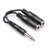 Hosa YPP-111 Y-Cable - 1/4-in TS to Dual 1/4-in TS(F) - 6 in.