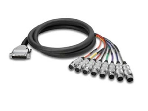 Zaolla ZDX-810F Analog 8-Channel Snake Cable - DB25 to 8 XLRF, 10 Ft.