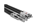 Zaolla ZPR-203 - Dual 1/4" TS to RCA Cable, 3 Ft.