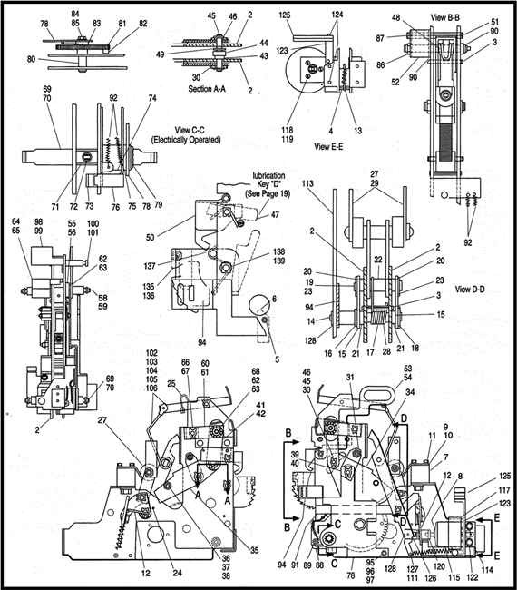 18-657-768-038 or 18657768038 Spring (Item # 10) For RL Low Voltage Circuit Breaker