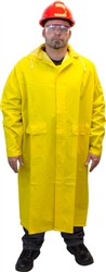 Safety Zone Heavy Weight 48" Full Length Yellow Rain Coat