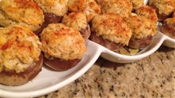 Crab Stuffed Mushrooms - <span style="color:#800000">  $24.78 for 12 (2 oz)  *Weekly Special*</>