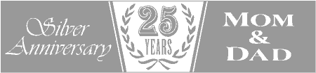 Silver Anniversary Laurel Wreath Banner