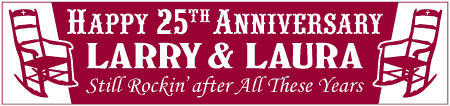 25th Anniversary Rocking Chairs Banner