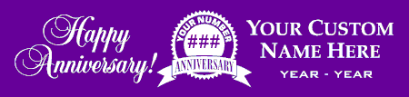 Happy Anniversary Banner Custom