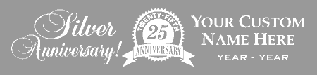 Silver 25th Anniversary Banner Seal