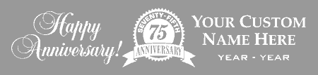 Happy 75th Anniversary Banner Seal