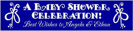 Baby Shower Butterfly Celebration Banner