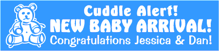 Cuddle Alert Baby Shower Banner