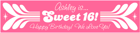 Sweet 16 Groovin' Birthday Banner