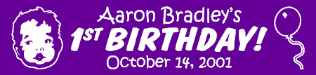 Baby's 1st Birthday Banner with Date