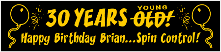30 Years Young Not Old Birthday Banner