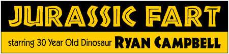 30th Birthday Jurassic Fart Banner