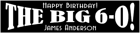 Double Arch BIG 60 Birthday Banner