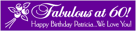 Fabulous at 60 Birthday Banner with Bouquet
