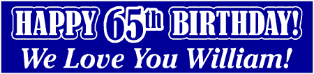 Happy 65th Birthday Banner